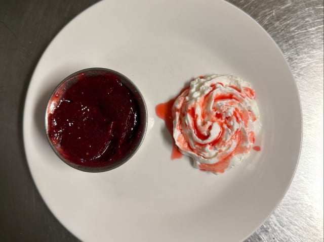 Raspberry Crepe.